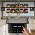 Frytkownica beztłuszowa AIR fryer voksar K11 XXL 8l 12w1 1800W + przepisy beztłuszczowa srebrny/szary