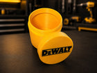 Pojemnik Organizer z Pokrywką w stylu DeWALT – Żółty – Garaż Warsztat Biuro plastikowe pudełko na drobiazgi 6 × 6 × 6,3