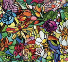 Folia okienna samoprzylepna witraż kwiatowy tulia rolka 45x200cm dc-fix dekoracja na szybę, kolorowa okleina szklana