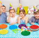 Talerzyki Papierowe Jednorazowe Kolorowe Urodziny Impreza Party 18 cm 70szt do serwowania ciasta, deserów i przekąsek