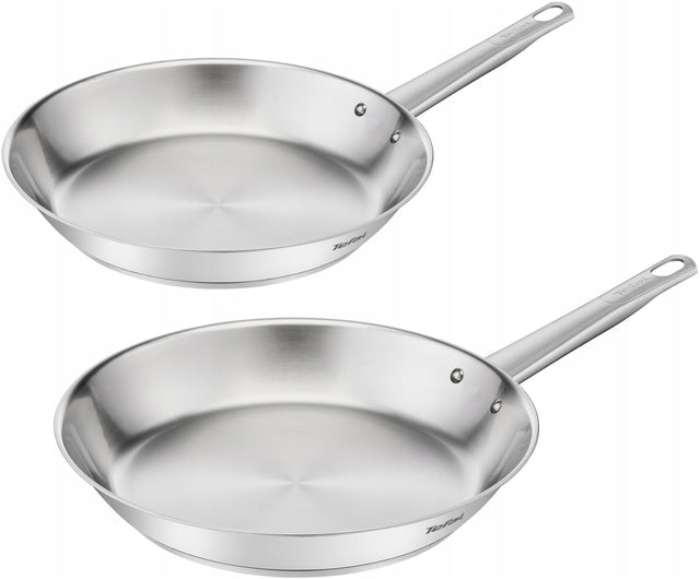 Zestaw patelni tefal Professional 24/28 cm stal nierdzewna indukcja do smażenia, do piekarnika, kuchenka gazowa elektryczna ceramiczna, zmywarka