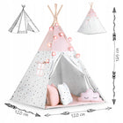 Tipi namiot wigwam dla dzieci teepee Girlanda Poduszki Stabilizator Nukido domek do zabawy, różowa kryjówka, mata