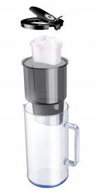 Dzbanek filtrujący szklany Aquaphor Glass Szary + 7 Wkładów Filtry Maxfor+ srebrny/szary