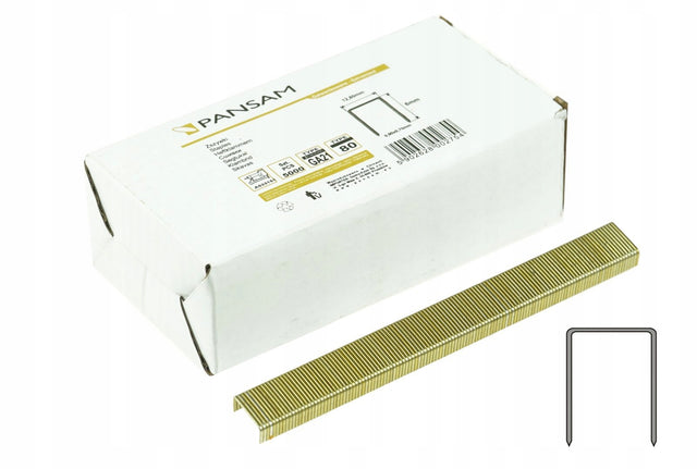 Pansam Zszywki stolarskie TYP80 Ga21 14mm 5000szt do tapicerki, mocowania tkanin i folii