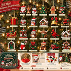 24Day Mini Christmas Brick Ornament Kalendarz adwentowy wiszący