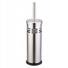Szczotka do WC Toaletowa z Pojemnikiem do Łazienki Stojąca Srebrna Chrom czyścik muszli klozetowej metalowy zestaw