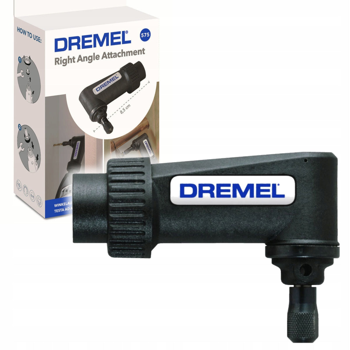 Przystawka kątowa do precyzyjnych prac 575 DREMEL adapter miniszlifierki, dostęp w ciasnych miejscach