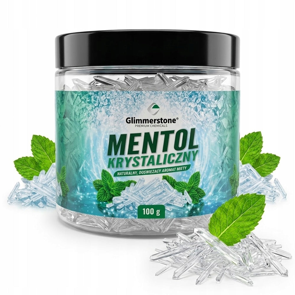 100% Naturalny - Kryształki Mentol Krystaliczny do Sauny Aromaterapia 100g do pieca, aromatyzacja, inhalacje, łaźnia