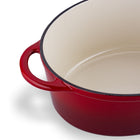 GĘSIARKA Żeliwna INDUKCJA Brytfanna Czerwona Owalna Retro Konighoffer 6,4L naczynie do pieczenia mięsa i drobiu z