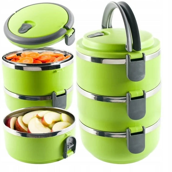 Termos obiadowy na żywność pojemnik termiczny 2,1l przenośny turystyczny lunchbox izolowany do pracy, szkoły i podróży