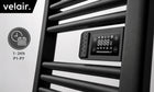 GRZEJNIK ŁAZIENKOWY ELEKTRYCZNY 500W VELAIR OVO 16L drabinka CZARNY 96x54cm 540 mm 960 mm grzewcza