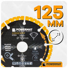 Tarcza diamentowa uniwersalna do metalu drewna cegieł ceramiki PCV 125 MM 1 szt.