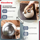 Czajnik Klausberg KB-7956 3l indukcja stal nierdzewna gwizdek beż drewno do gotowania wody, tradycyjny na kuchenkę
