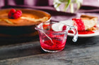 Dzbanek z miarką skalą miarka kuchenna szklana 1.0l pyrex naczynie do odmierzania płynów, pojemnik z podziałką, czerwone