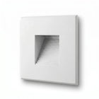 Biała Oprawa Schodowa LED 230V Aluminiowa lampka wpuszczana w ścianę, światło orientacyjne, neutralna barwa, źródło w