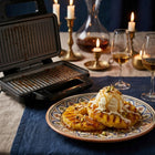 Opiekacz do kanapek panini grill elektryczny do kanapek 1400W non-stick nominalna srebrny/szary