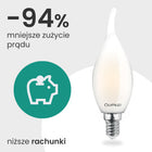 6x żarówka LED E14 filament klasa a 2,2W 470LM = 40W 4000K 360° świeca do żyrandola i kinkietu, neutralne białe