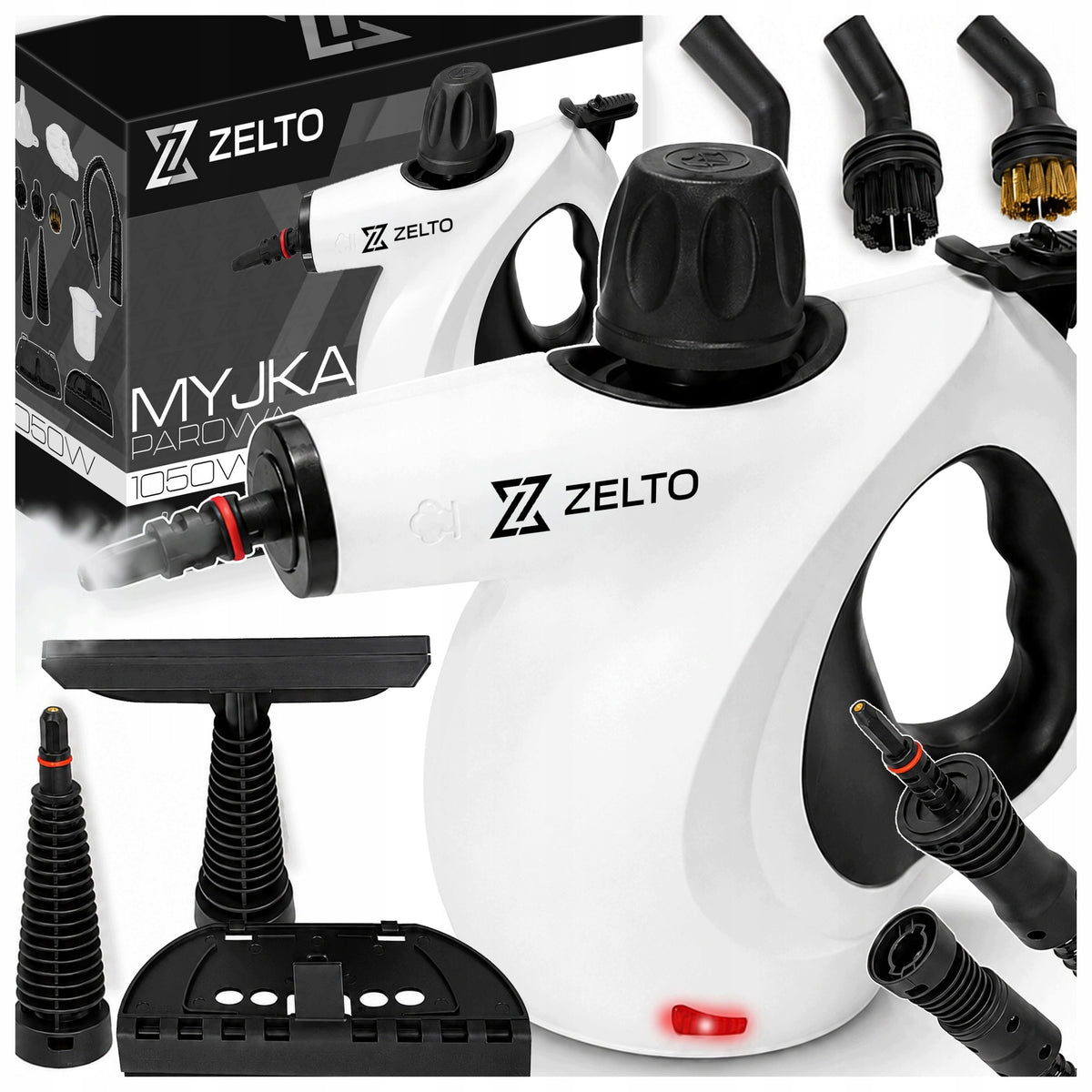 Myjka Parowa Parownica Czyścik Ciśnieniowy Do Okien Tapicerki Fug Moc 1050W 350 l