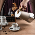 Kawiarka Klausberg KB-7997 12 espresso Moka Indukcja Gaz Stal Premium zaparzacz do kawy, 600 ml, beżowy
