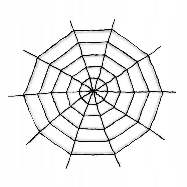 Pajęczyna Dekoracje Halloween ozdoby pluszowa czarna duża 120cm sieć XXL element scenografii na imprezę przebieraną