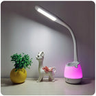 Lampka Biurkowa Szkolna LED RGB Organizer Na Biurko Do Czytania Nauki Pracy lampa stołowa ściemniana akumulatorowa