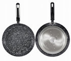 Patelnia granitowa do naleśników placków omletów niska 22 cm marmurowa powłoka, indukcja, jajka sadzone, zmywarka
