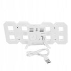 4w1 Zegar cyfrowy LED 3D ścienny stojący budzik termometr data alarm elektroniczny czasomierz do pokoju i biura, na