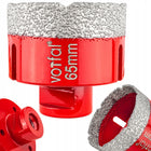 OTWORNICA DIAMENTOWA KORONKA WIERTŁO 65 MM M14 GRES PŁYTEK KAMIEŃ GLAZURY do betonu, betonu komórkowego, cegły