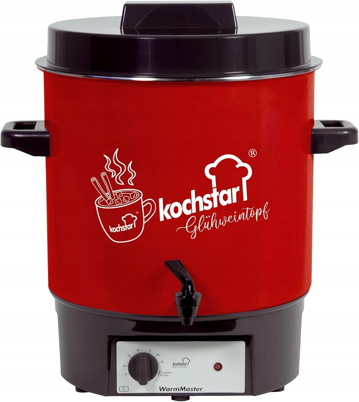 Elektryczny Garnek do Pasteryzacji Warnik kochstar 1800W 27l 30-100st C 27 l 1800 w czerwony