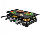 Grill elektryczny raclette duży XL 8 osób mocny 1400W patelenki szpatułki nominalna