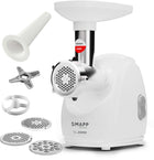 Polska mocna maszynka do mięsa smapp 489.8 biała 2000W wilk kuchenny, mielenie 2,5 kg/min, sitka 2,7/4/8 mm, nasadka