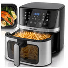 Frytkownica beztłuszczowa frytownica AIR fryer duża 7l mocna 1800W okienko srebrny/szary