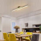 Lampa Sufitowa LED Żyrandol Czarny Nowoczesny 60cm 3000K 17W do Sypialni wisząca oprawa aluminiowa 2 punkty świetlne do
