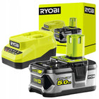 RYOBI ZESTAW AKUMULATOR 5,0 Ah RB18L50 18V +ŁADOWARKA 2A RC18120A-150 bateria do elektronarzędzi, zasilanie narzędzi