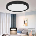 Panel Plafon Sufitowy LED Natynkowy Okrągły Czarny 24W Nie Mruga CCD Lampa oprawa do salonu, sypialni i przedpokoju