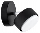 Kinkiet Lampa Ścienna Halogenowa Spot Regulowana Czarna Mono Gx53 oprawa metalowa 1x30W do wnętrz