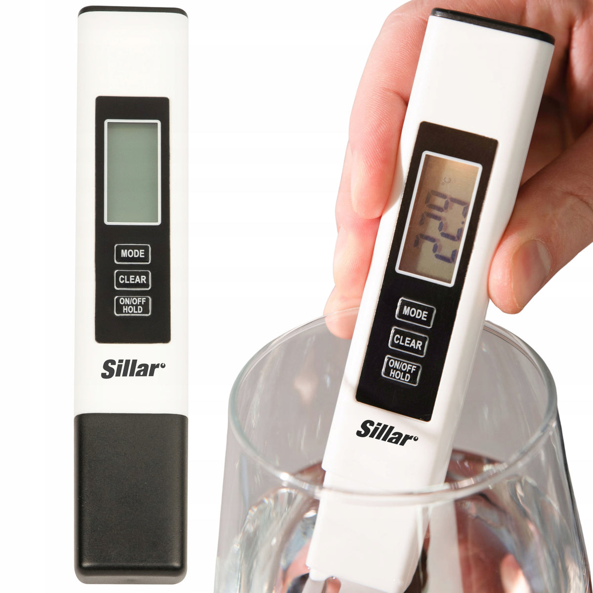Miernik tester jakości wody Sillar TDS EC temperatury osmoza test wody 0 l biały