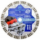 TARCZA DIAMENTOWA 230MM DO CIĘCIA TWARDEGO BETONU ZBROJONEGO KOSTKI CEGŁY 2 kamień, gazobeton, otwór 22,2 mm