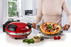 Piec do pizzy ariete 909 kamień 400°C + NÓŻ do pizzy + ebook 0 l 1200 w czerwony