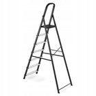 Drabina aluminiowa stalowa domowa higher 7 stopni 150 kg mocna podest 140 cm, wysokość robocza 3,4 m, do malowania i