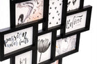 Ramka na zdjęcia 10x15 duża multi foto 10 zdjęć czarna kolaż na ścianę loft galeria fotografii, dekoracja wnętrza z