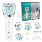 Depilator dla kobiet golarka damska do NÓG pach bikini ciała peeling 5W1