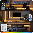 Zestaw taśma LED COB 10m 230V biała neutralna 4000K cięta CO 10cm bluetooth oświetlenie dekoracyjne, listwa świetlna