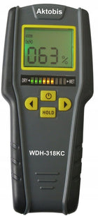 Miernik wilgotności do betonu, tynku, cegły i drewna Aktobis WDH-318KC tester zawilgocenia, kontrola materiałów