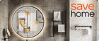 Lustro łazienkowe LED 60 cm podświetlane metalowa rama loft okrągłe premium ścienne do umywalki, dekoracyjne, szkło 4 mm