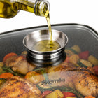 GĘSIARKA BRYTFANNA MARMURKOWA GARNEK NON STICK 3,0 L GAZ INDUKCJA KAMILLE naczynie do pieczenia i duszenia, z pokrywą
