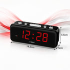 Budzik elektroniczny zegar sieciowy duży wyświetlacz LCD alarm 24H czarny cyfrowy do sypialni biura domu z cyframi