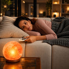 LAMPA SOLNA HIMALAJSKA 3 kg okrągła jonizator powietrza księżyc Luna 14cm