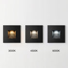 Czarna Oprawa Schodowa LED 230V Aluminiowa lampka na stopnie, do korytarza, montaż wpuszczany, neutralna barwa, 1,5 W