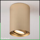 Oprawa Halogenowa Natynkowa Lampa Sufitowa TUBA SPOT LED Ruchoma Okrągła oczko GU10 580 lm złote do oświetlenia